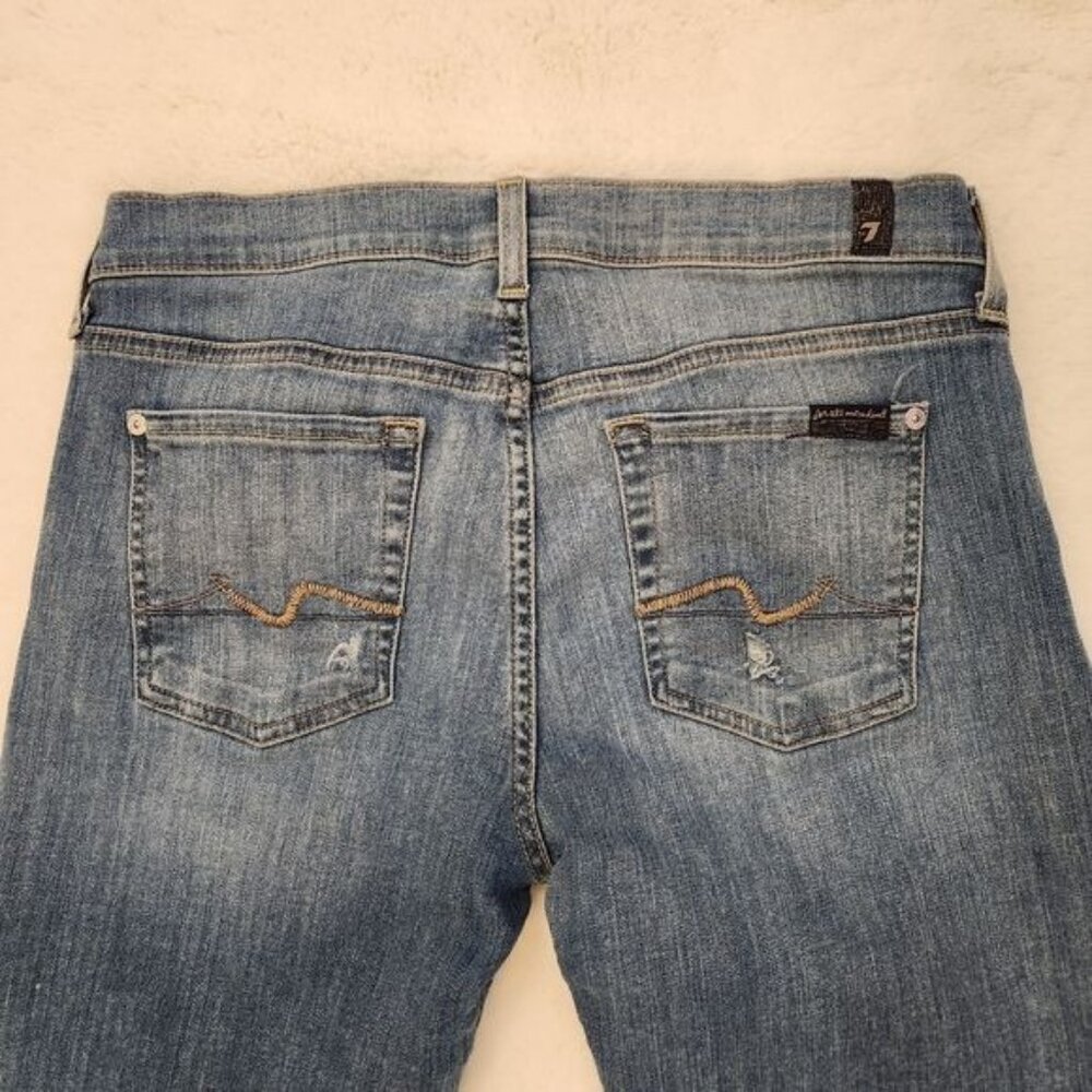 7 for all mankind josefina skinny boyfriend blue jeans size 27 - Picture 12 of 16